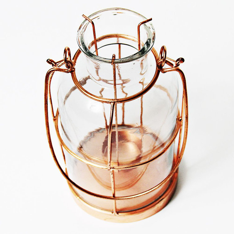 House of Hampton® 7.85'' H Copper Tabletop Lantern Wayfair